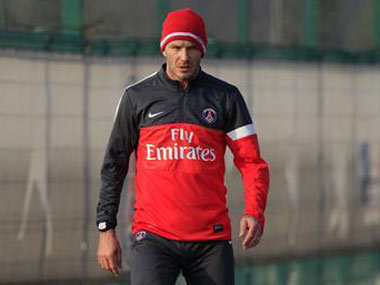 Beckham trains with new club PSG for the first time Beckham trains with new club PSG for the first time