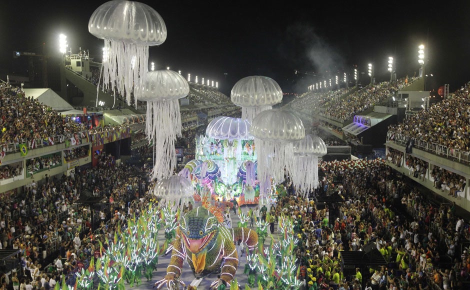 Academicos do Grande Rio samba school perfroms at the carnival. AP