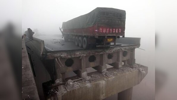 Eight dead as fireworks cause highway collapse in China