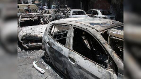 Bomb hits central Damascus near ruling party building