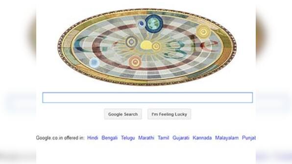 Google doodle celebrates 540th birthday of Nicolaus Copernicus