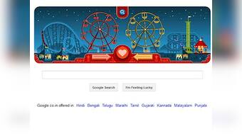 Google doodle celebrates George Ferris' birthday and Valentine's Day 