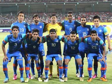 India's line-up against Palestine. AIFF