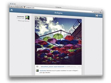 What Instagram looks like on desktop. Screengrab from Instagram. 
