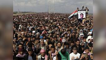 Thousands of Sunnis gather across Iraq to protest against Shiite govt
