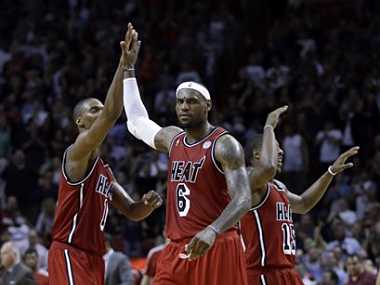 LeBron James became the first player in NBA history to score 30 points and shoot at least 60 percent in six straight games. AP