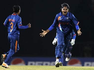 Niranjana has been one of India's top wicket-takers in the Women's World Cup. ICC/Solaris Images