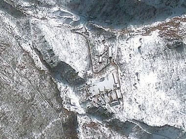 his GeoEye Satellite Image shows the Punggye-ri nuclear test facility in North Korea. AFP