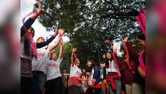 Delhi women unite on Valentine's Day to call for end to violence