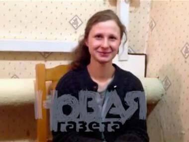 Maria Alekhina, an imprisoned member of the Pussy Riot feminist punk band, is seen in prison uniform at a prison colony in the town of Berezniki, some 1500 km (940 miles) north-east of Moscow, in the Ural Mountains: AP