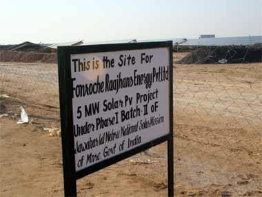 The site of an upcoming solar plant in Bikaner. Raman Kripal/ Firstpost