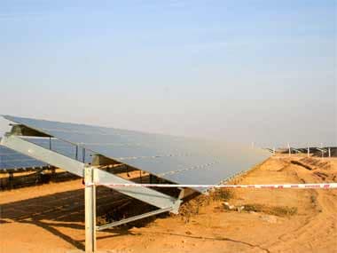 A solar power plant in Bikaner, Rajasthan. The land was acquired from a firm owned by Vadra. Raman Kripal/ Firstpost