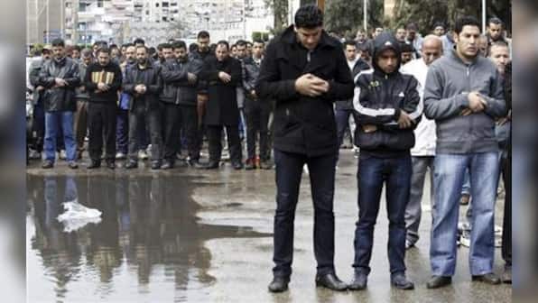 Man beaten by Egypt police shown on TV blaming protesters