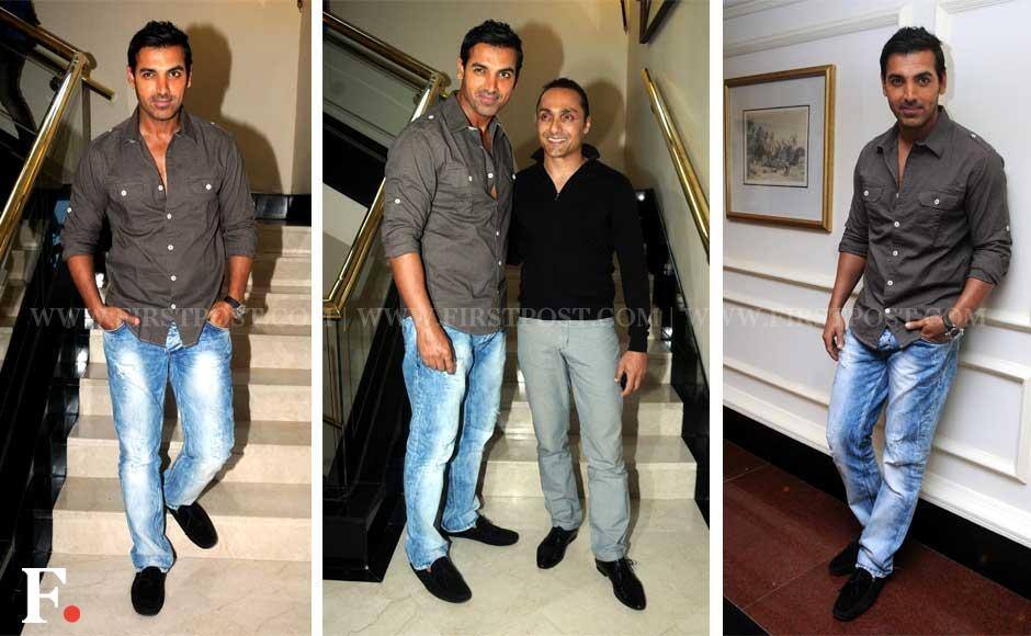 John Abraham and Rahul Bose during an event organised by Rahul Bose's NGO announcing a fundraiser. Sachin Gokhale/Firstpost