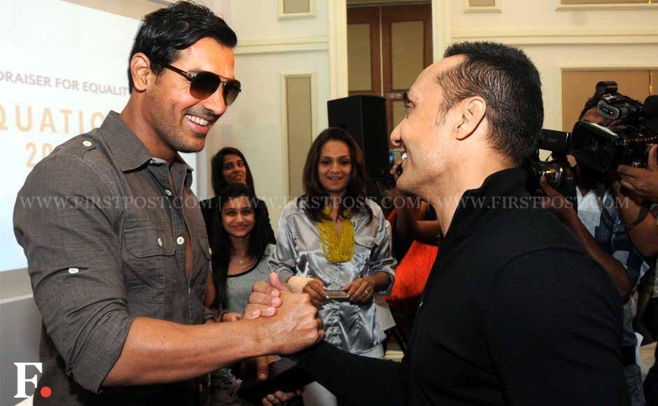 John Abraham and Rahul Bose during an event organised by Rahul Bose's NGO announcing a fundraiser. Sachin Gokhale/Firstpost