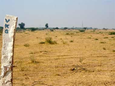 Land in Bikaner where a solar plant is to be set up. Raman Kripal/ Firstpost