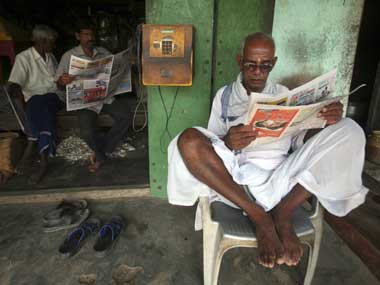 Back to reading newspapers. Reuters
