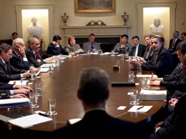 Obama’s mostly white male cabinet lacks diversity. Wikimedia Commons.