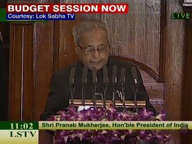 Pranab Mukherjee during his speech. Ibnlive