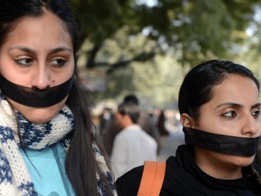 Protests over the Delhi incident of rape. AFP.