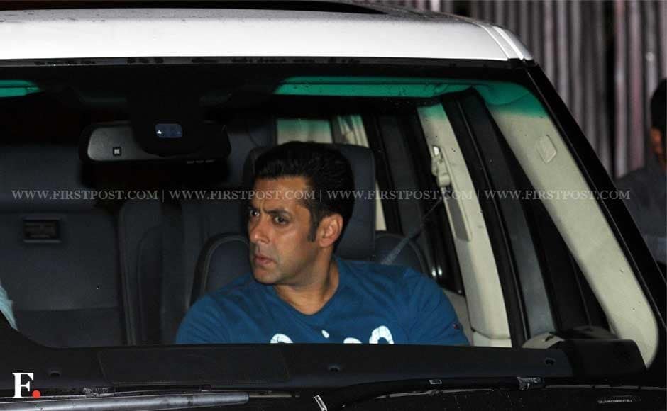 Salman Khan at  sister Alvira Khan Agnihotri’s  party at her residence, Pacific Heights, in Bandra, Mumbai on Wednesday night. Sachin Gokhale/Firstpost