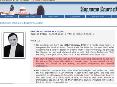 Hacked or typo? SC website lists 'abominable skills' of judge Hacked or typo? SC website lists 'abominable skills' of judge
