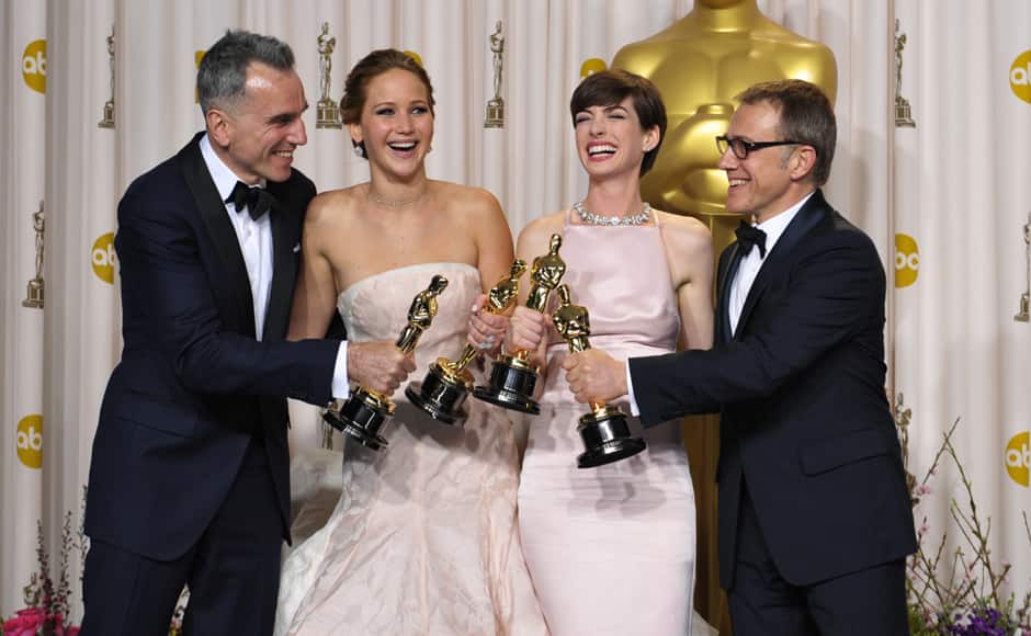 Daniel Day-Lewis, with his award for best actor  for 