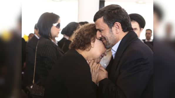 Clerics scold Ahmadinejad for hugging Hugo Chavez's mother