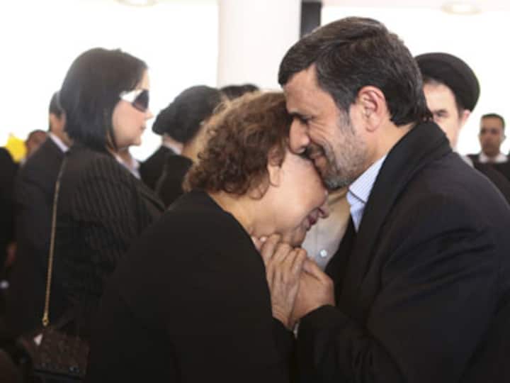 Clerics scold Ahmadinejad for hugging Hugo Chavez's mother