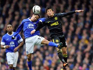 Everton were booed off the pitch at halftime. AP