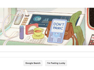 Don't Panic: Google doodle celebrates 61st birthday of Douglas Adams Don't Panic: Google doodle celebrates 61st birthday of Douglas Adams