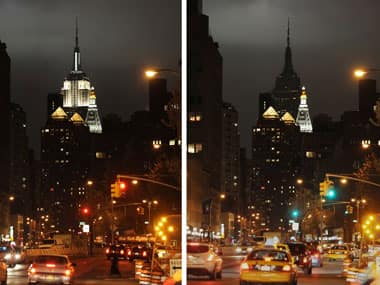 he Empire State Building turns off its lights during Earth Hour last year. AFP