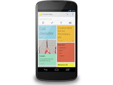 Google Keep for Android is here. Image from Google blog. 