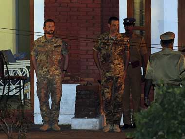 File photo of the Italian marines. AP