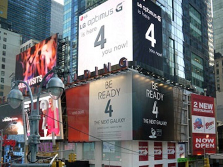 LG trolls Samsung with its own Optimus G posters on Times Square 