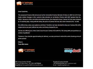 Micromax's A116 Canvas HD delayed due to 'procedural issues'