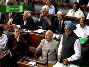 Prime Minister Manmohan Singh during his speech in Parliament yesterday. PTI