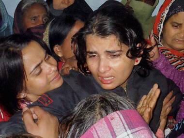 Parveen Azad, the wife of slain Uttar Pradesh cop Zia-Ul-Haq. PTI