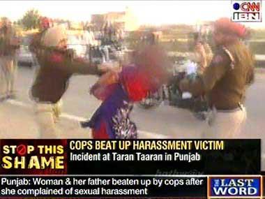 Punjab shame: Two cops suspended for thrashing woman say she attacked first Punjab shame: Two cops suspended for thrashing woman say she attacked first