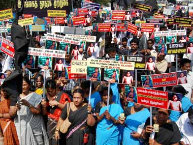 There were protests reported in Chennai today. PTI