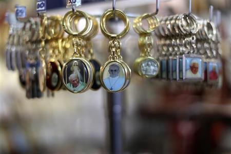 Pope Francis trinkets sell briskly near Vatican Pope Francis trinkets sell briskly near Vatican