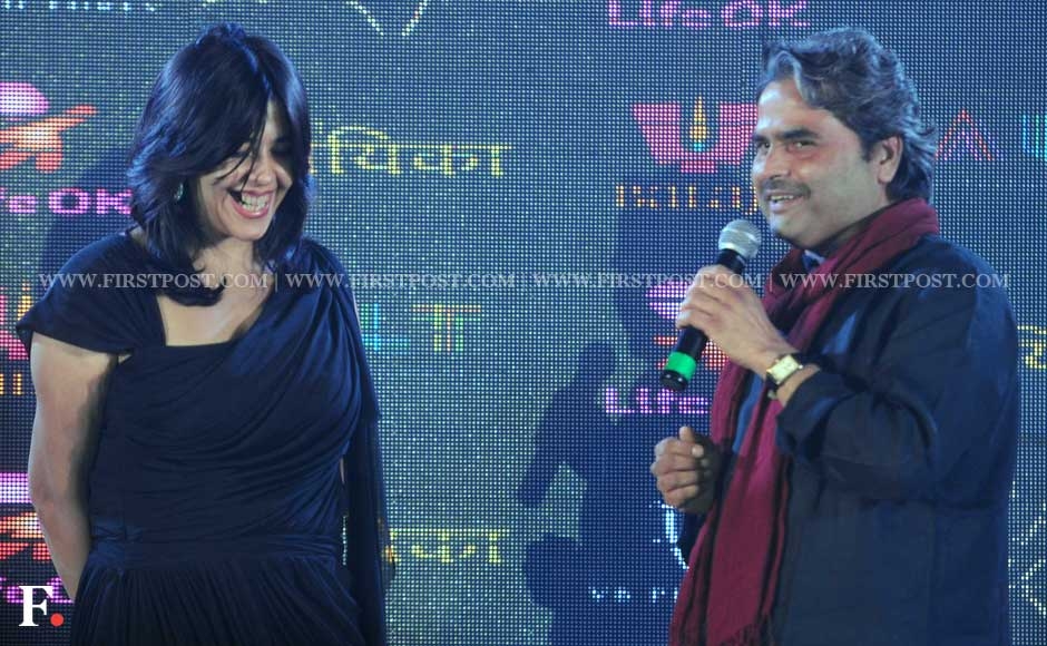 Images: Ekta Kapoor and Vishal Bhardwaj at Ek Thi Naayka launch Images: Ekta Kapoor and Vishal Bhardwaj at Ek Thi Naayka launch