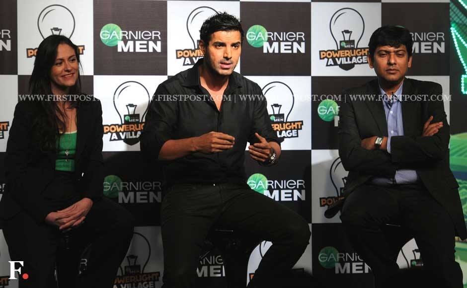 John Abraham at the launch of Garnier&rsquo;s &lsquo;Power Light a village&rsquo; campaign. Sachin Gokhale/Firstpost 