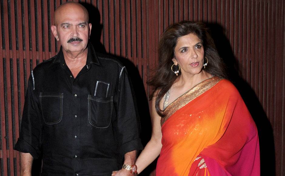Rakesh and Pinky Roshan at Kangna's birthday party. Sachin Gokhale/Firstpost