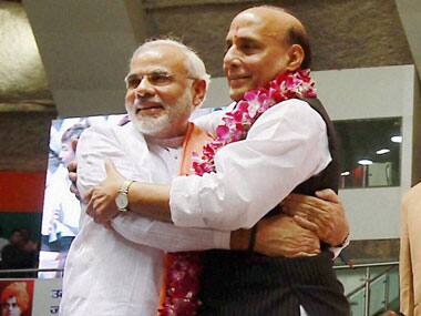 In Modi, the BJP reckons it has a winning card, but is Modi-mania enough? PTI.
