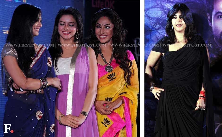 Shweta Tewari, Aamna Sharif and Maul Ganguly with Ekta Kapoor. Sachin Gokhale/Firstpost