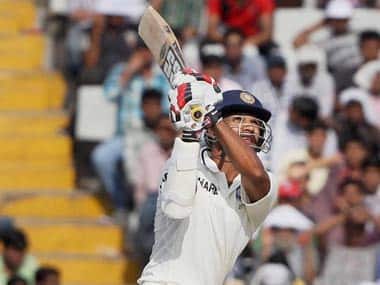 The record-breaker Shikhar Dhawan in action. PTI