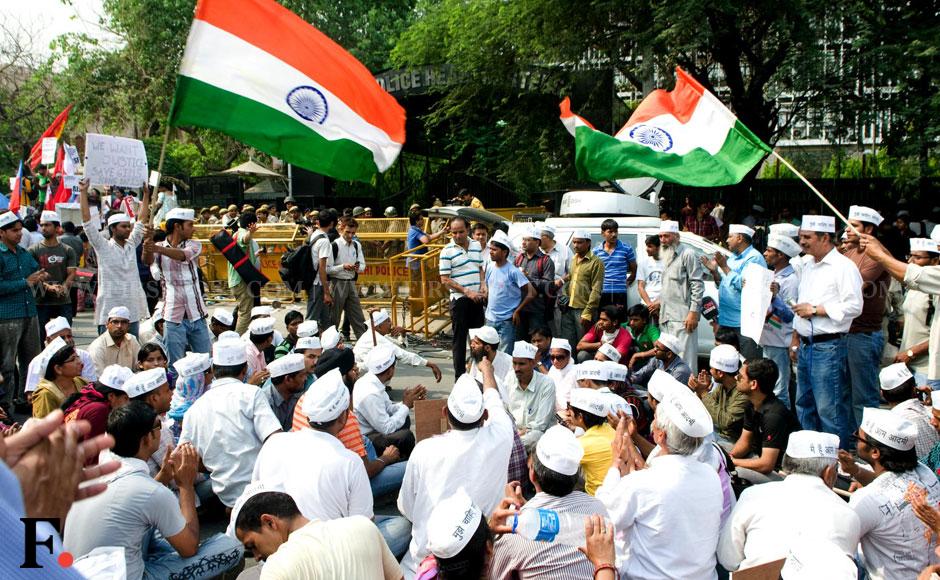 Protesters shout slogans demanding the resignation of the Delhi police commissioner. Aam Aadmi Party activists also protest outside Delhi Police Headquarters alleging police apathy in the case. Naresh Sharma/ Firstpost Protesters shout slogans demanding the resignation of the Delhi police commissioner. Aam Aadmi Party activists also protest outside Delhi Police Headquarters alleging police apathy in the case. Naresh Sharma/ Firstpost