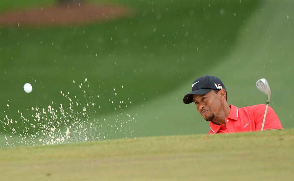 Tiger Woods finished joint fourth with Marc Leishman. Getty Images