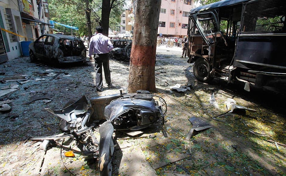 Images Blast outside Bangalore BJP headquarters leaves 16 injured